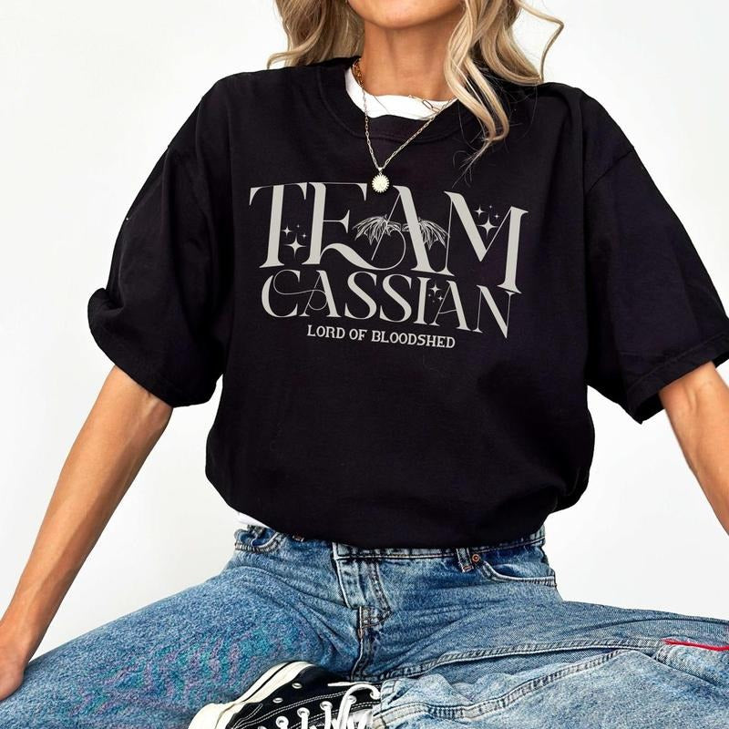 Team Cassian Shirt ACOTAR Shirt ACOTAR Sarah J Maas Book Boyfriend Team Bat Bookish Night Court Romantasy T-Shirts