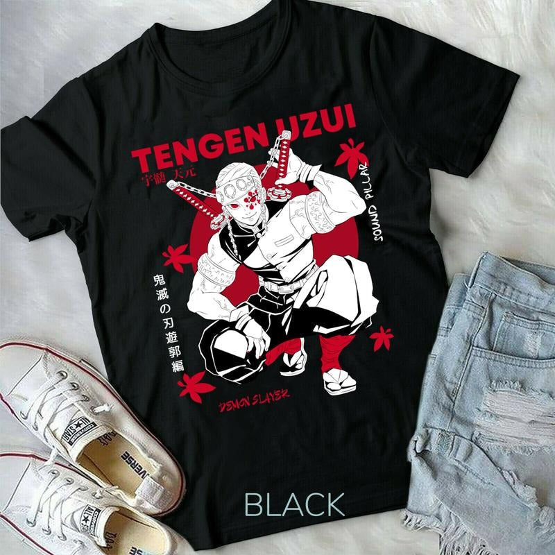 Tengen Uzui Kimetsu No Yaiba Black New Shirt Size S 5XL T-Shirts