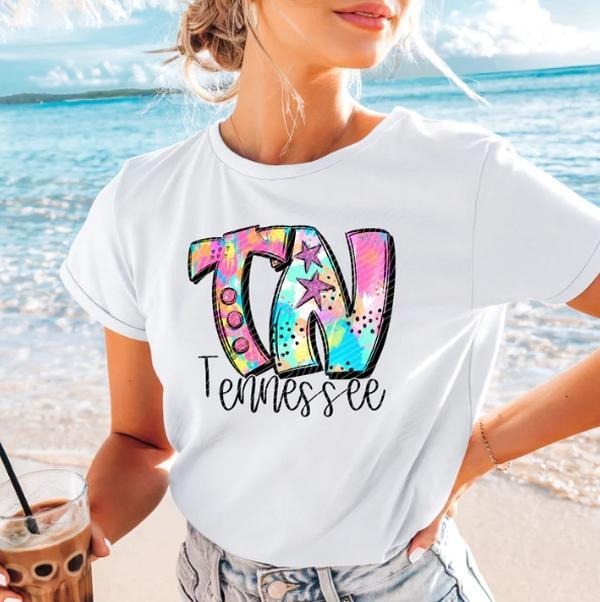 Tennessee Neon Splash DTF Transfers THIS IS NOT SHIRT T-Shirts