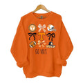 Tennessee Vols Coquette Football Orange Long Sleeve Classic Cotton Blend Gameday Casual Fit Soft Womenswear T-Shirts