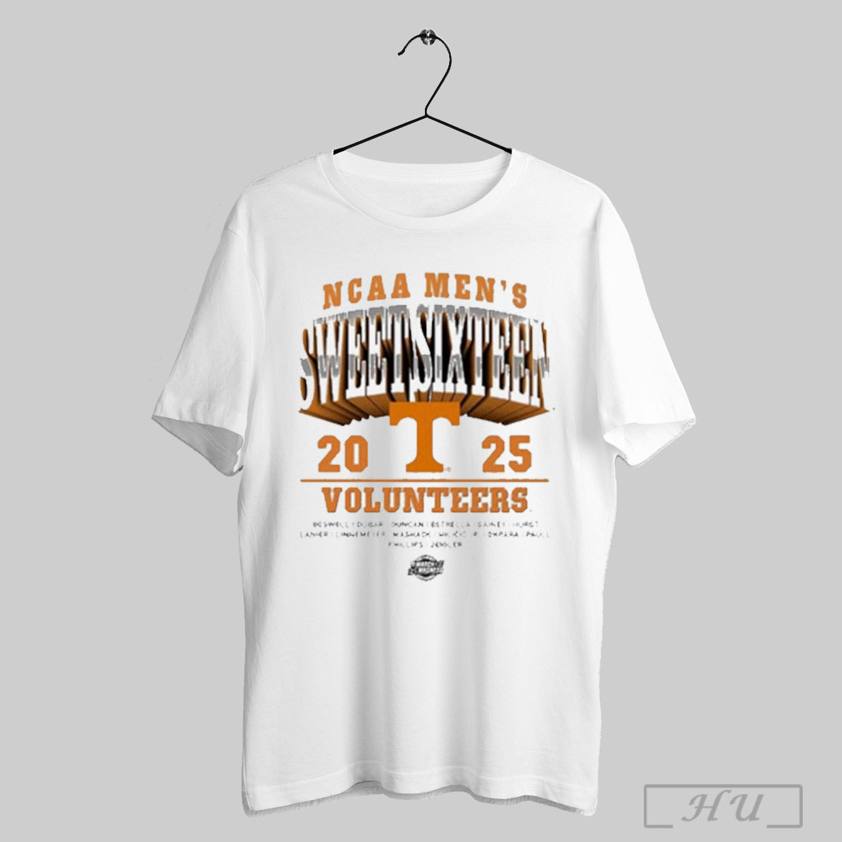 Tennessee Volunteers Ncaa Mens Sweet Sixteen Streetwear 2025 T Shirt