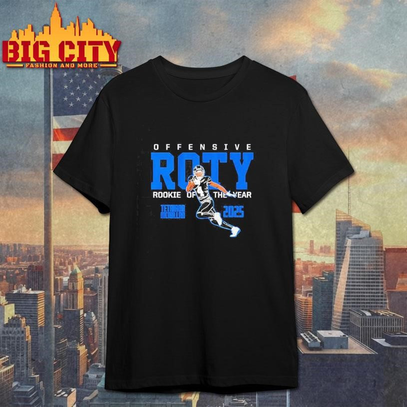 Tetairoa McMillan Carolina Panthers 2025 Offensive ROTY Rookie of the Year Shirt