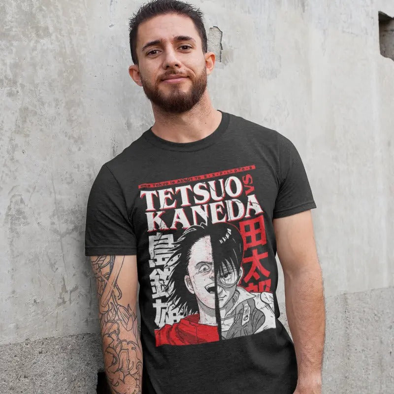 Tetsuo VS Kaneda New S 4XL Neo Tokyo Kaneda Anime Capsules T-Shirts