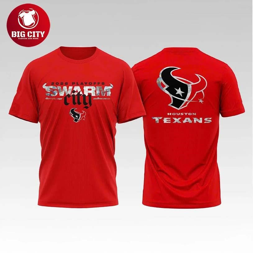 Texans Swarm City Playoff Two Sided Shirt