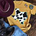 Texas Cow Pattern T-Shirts