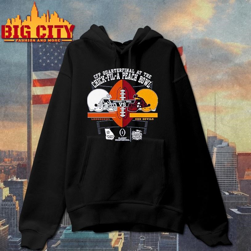 Texas Longhorns Vs Arizona State Sun Devils Peach Bowl 2025 Shirt