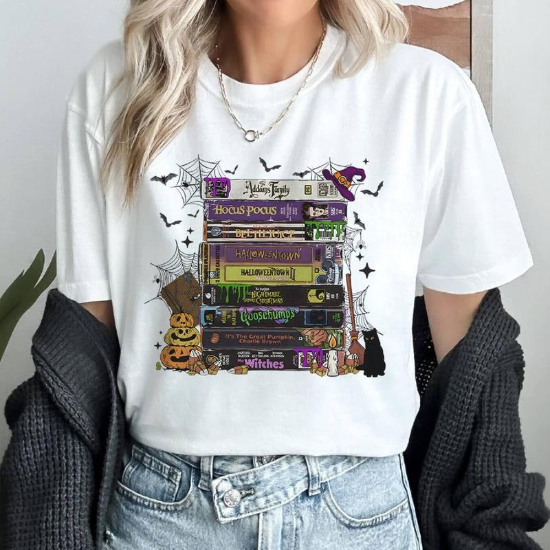 Addams Family Shirt Hocus Pocus Shirt Beetlejuice Shirt Halloweentown Shirt Nightmare Before Chrismas Shirt Goosebumps Shirt T-Shirts