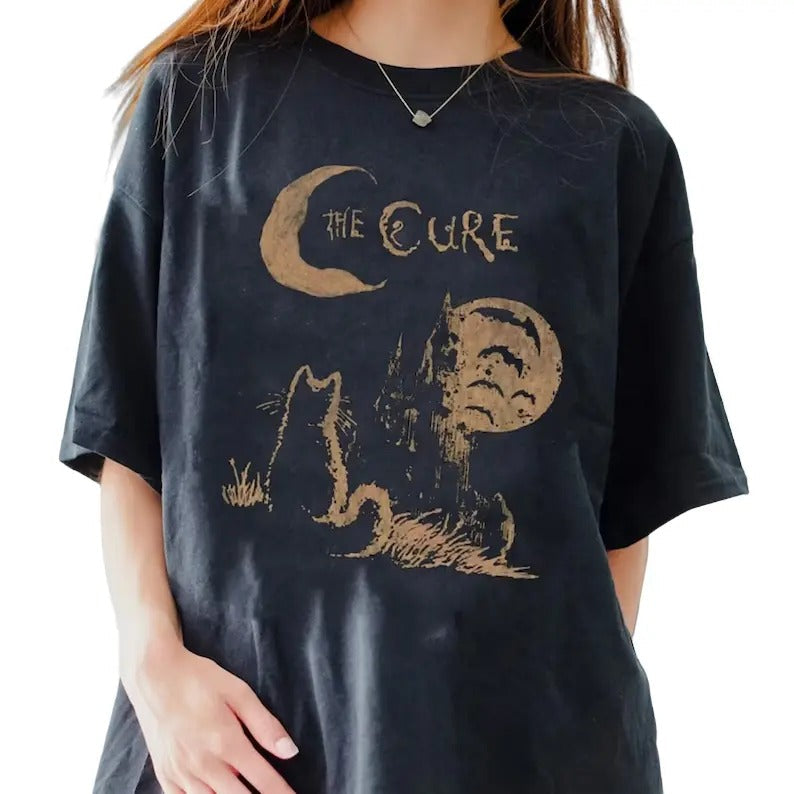 Cure Cat Shirt 90s Alt Indie Rock Wish Album Friday I'M Love Song Rock Music Band T-Shirts