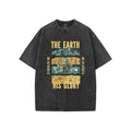 Earth Is Full His Glory Washed Pure Cotton Fabric Casual Streetstyle Crew Neck Short Sleeve Soft Washed Tops Perfect T-Shirts