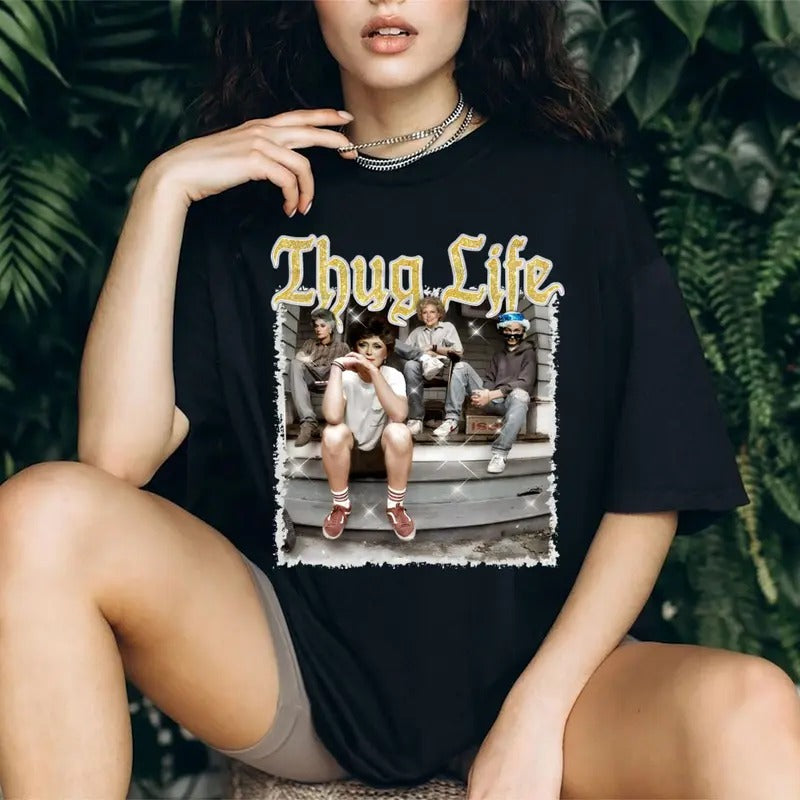 Golden Thug Life Mom Shirt Mom Shirt Happy Shirt T-Shirts