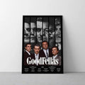 GoodFellas 1990 Halftone Movie Poster Grayscale Modern Poster Print Wall Art Mafia Crime T-Shirts