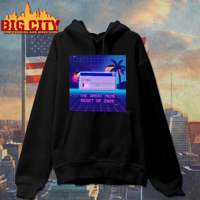 The Great Meme Reset Of 2026 Retro Glitch Loading Bar Shirt