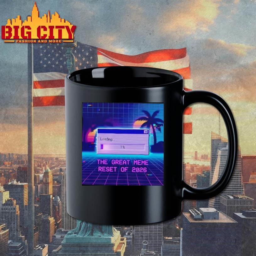 The Great Meme Reset Of 2026 Retro Glitch Loading Bar Shirt