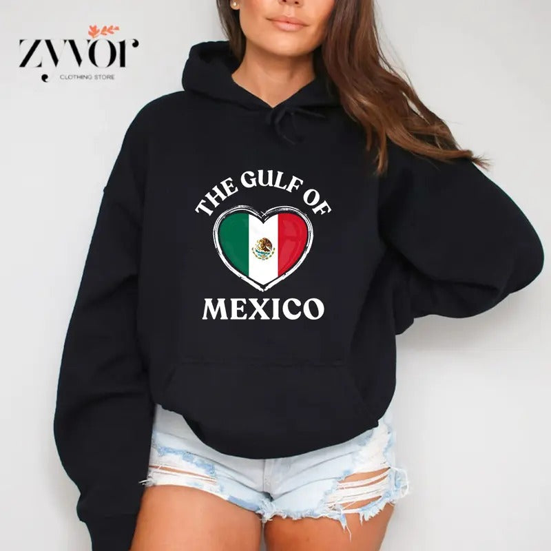Gulf Mexico Casual Street Fleece Fabric Hooded T-Shirts