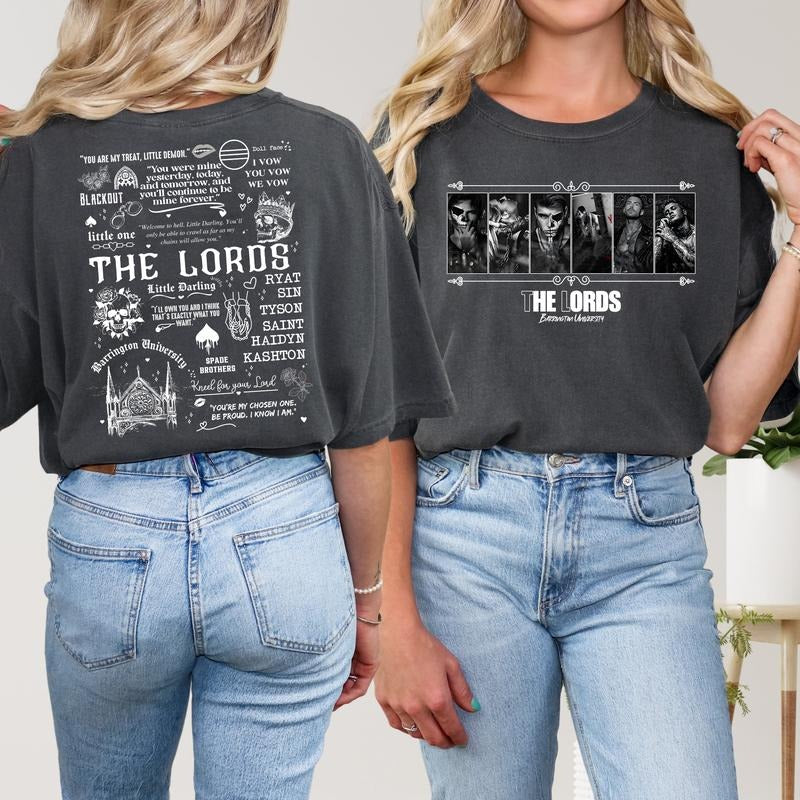 LORDS Book Barrington University Shantel Tessier Dark Romance T-Shirts