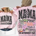 Motherhood Tour Retro Mama Lighting Bolt 2 Sides Some Days I Rock Either Way Were Rockin T-Shirts