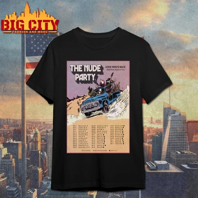 The Nude Party 2026 North American Tour Poster t-shirt