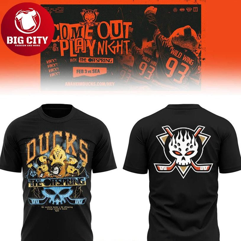 The Offprings x Aneheim Ducks Supercharged Tour 2026 Two Sided Shirt