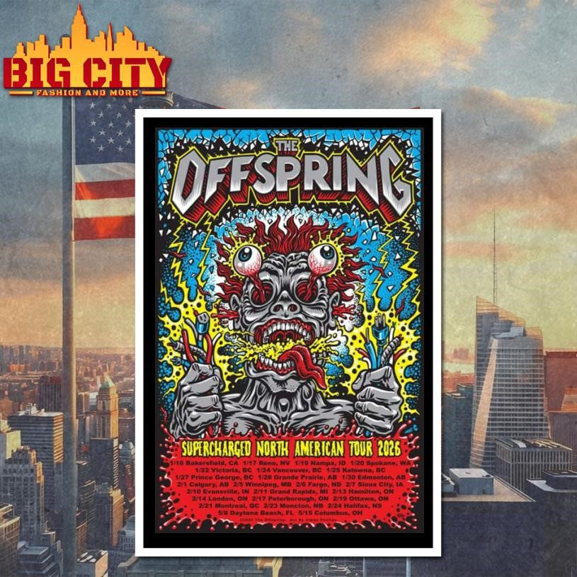 The Offspring Fall Tour 2026 Poster Shirt