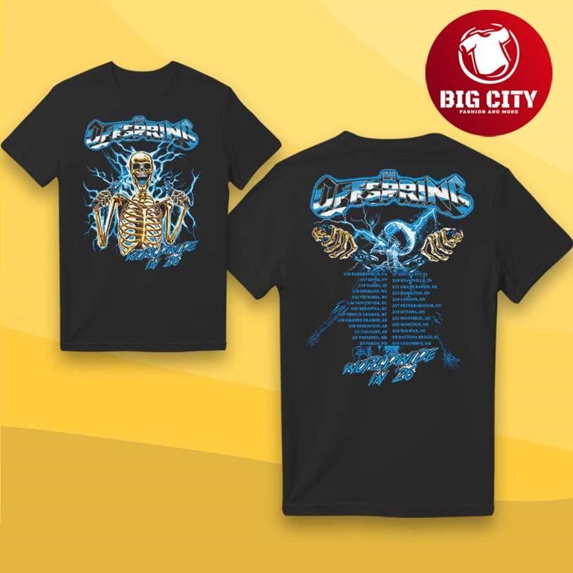 The Offspring Spark Plug Skeleton 2026 Tour Two Sided Shirt