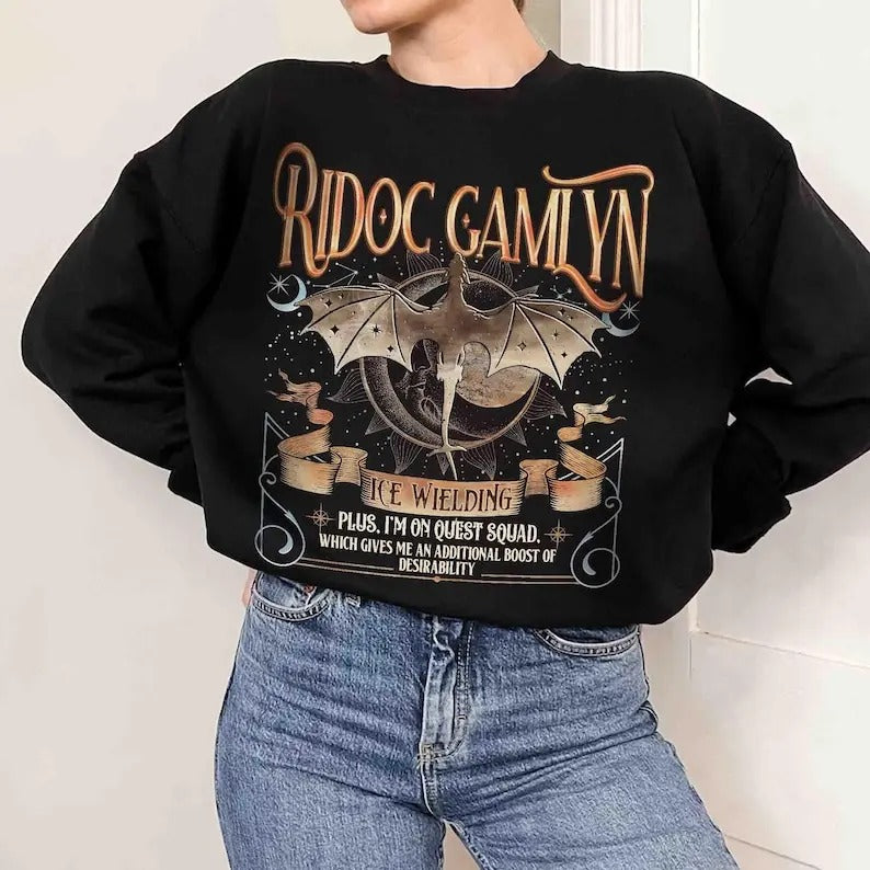 Quest Squad Onyx Storm Fan Ridoc Gamlyn Fourth Wing Shirt Dragon Rider Shirt Book Lover T-Shirts