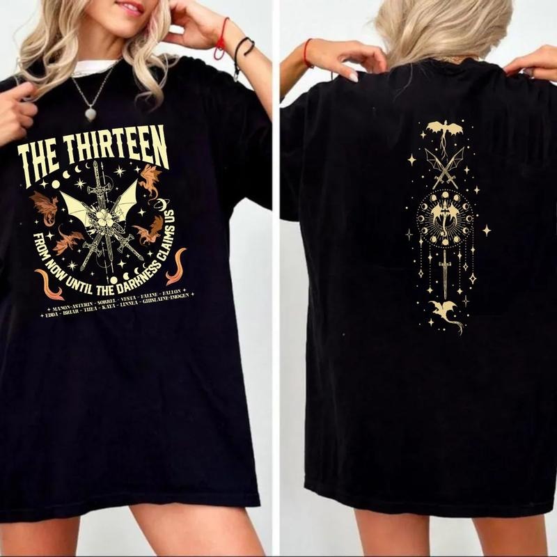 Thirteen Throne Glass 2 Sides Now Until Darkness Claims Us Shirt We Are Thirteen Shirt T-Shirts