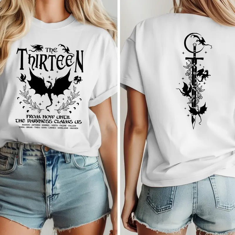 Thirteen Throne Glass Now Until Darkness Claims Us Shirt We Are Thirteen Shirt Book Lover Shirt Bookish Shirt T-Shirts