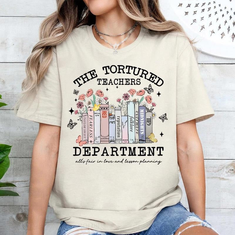 Tired Teachers Department Shirt All Is Fair Teacher Teacher Shirt Funny Back School T-Shirts
