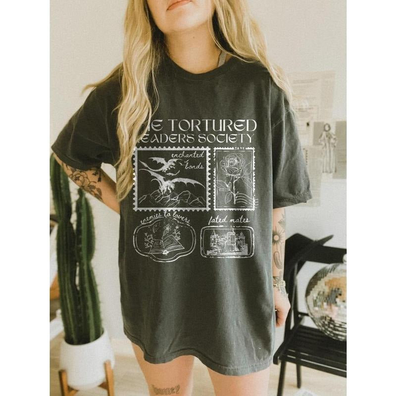 Tortured Readers Society Shirt Fated Mates Shirt Booktok Alls Fair Love Shirt Book Lover Born Read Shirt Bookish Shirt T-Shirts