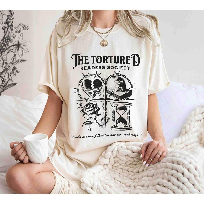 Tortured Readers Society Shirt Book Lover Shirt. Bookish Shirt. Booktok Shirt Born Read Shirt T-Shirts