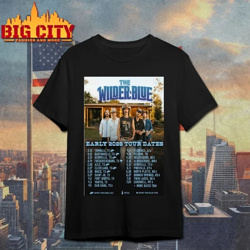 The Wilder Blue Early 2026 Tour Poster t-shirt
