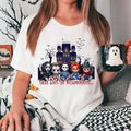 There Goes Neighborhood Shirt Horror Friends Halloween Movie Shirt Horror Movie Retro Halloween Short Shirt Casual T-Shirts