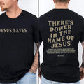 There'S Power Name Jesus Cotton Casual Street Crew Neck Short Sleeve Top T-Shirts