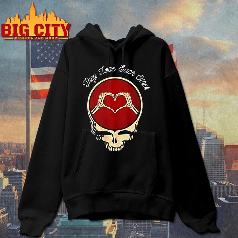 They Love Each Other Cute Valentines Day Dead Head Jerry Garcia And Bob Weir Shirt
