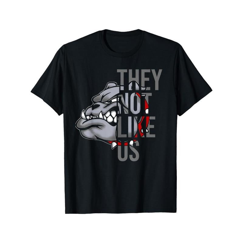 They Not Like US Funny Bulldog American Football Game Day Classic Cotton Timeless Staple Dad Mom Friends Made USA T-Shirts