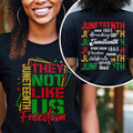They Not Like Us Juneteeth 2 Sided Shirt Black History Shirt Black Freedom Juneteenth 1865 Black Pride Black Culture T-Shirts
