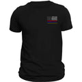 Thin Red Blue Green Flag Front Heart Side Print Casual T-Shirts