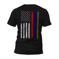 Thin Red Blue Green Vertical Flag T-Shirts