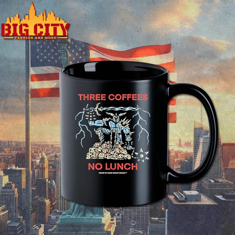 Three Coffees No Lunch Shirt