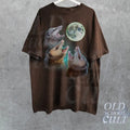Three Possums Howling Moon Vinatge Shirt Retro Opossum Lover Funny Possum Distressed Cotton Possum T-Shirts