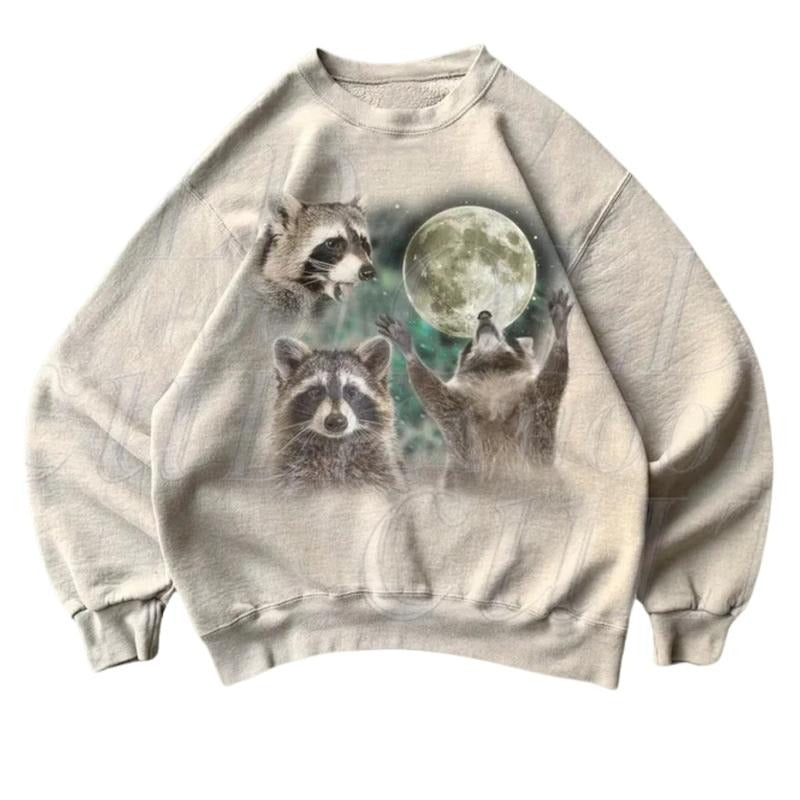 Three Raccoons Retro Raccoon Cute Trash Panda Raccoons Cozy Warm Raccoons Lovers T-Shirts