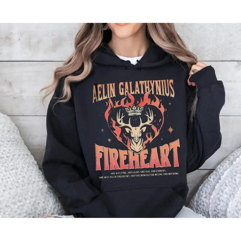 Throne Glass Fan Shirt Aelin Galathynius Fireheart Aelin Kingsflame Thirteen Book Lover T-Shirts