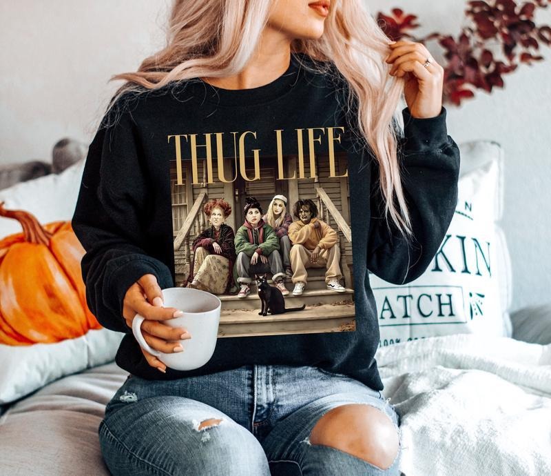 Thug Life Hoccus Poccus Halloween Shirt Halloween Halloween Shirt Classic Cotton Print All Sizes T-Shirts