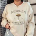 Tini Time Espresso Martini Retro Cocktail Social Club Long Sleeve Shirt T-Shirts