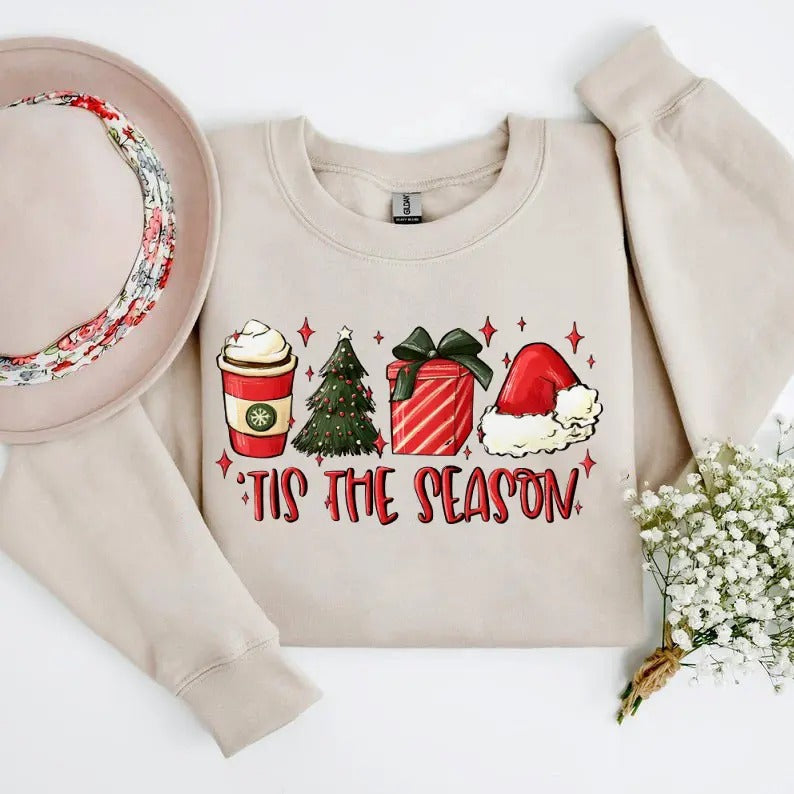Tis Season Coffee Shirt Funny Festive Menswear T-Shirts