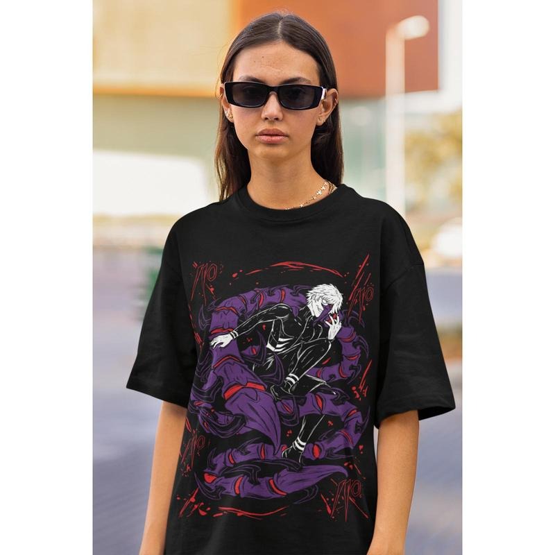 Tokyo Ghoul S 4XL Ken Kaneki S 4XL Japanaise Horror Manga Anime Shirt T-Shirts