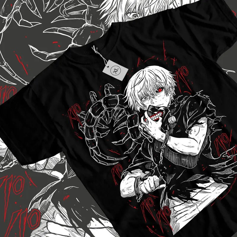 Tokyo Ghoul S 4XL Ken Kaneki S 4XL Japanaise Manga Anime S 4XL T-Shirts
