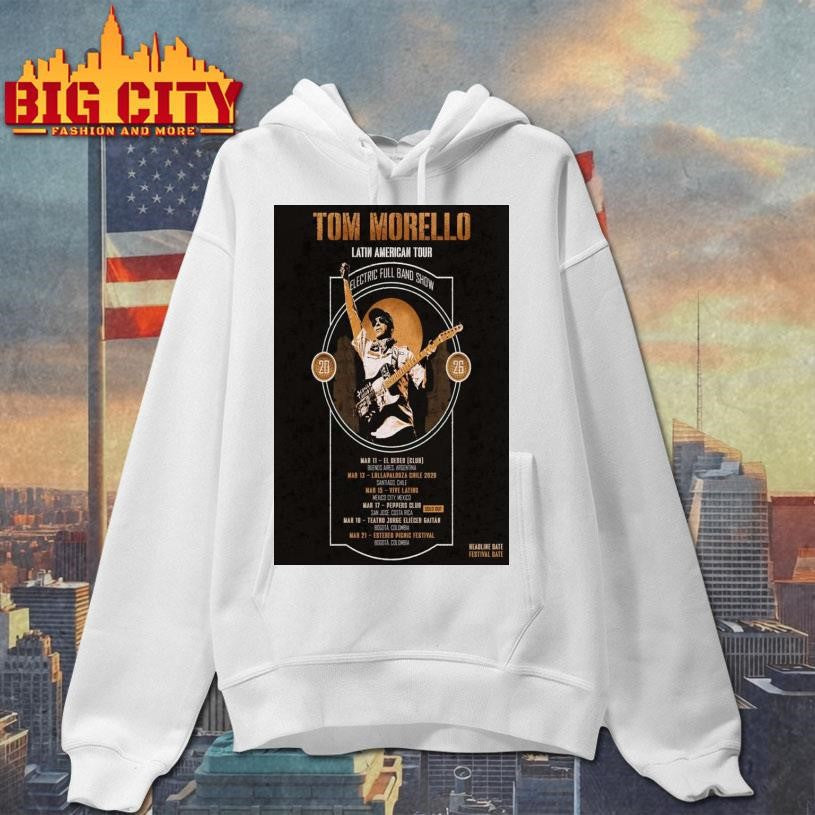 Tom Morello Latin American Tour 2026 Poster Shirt