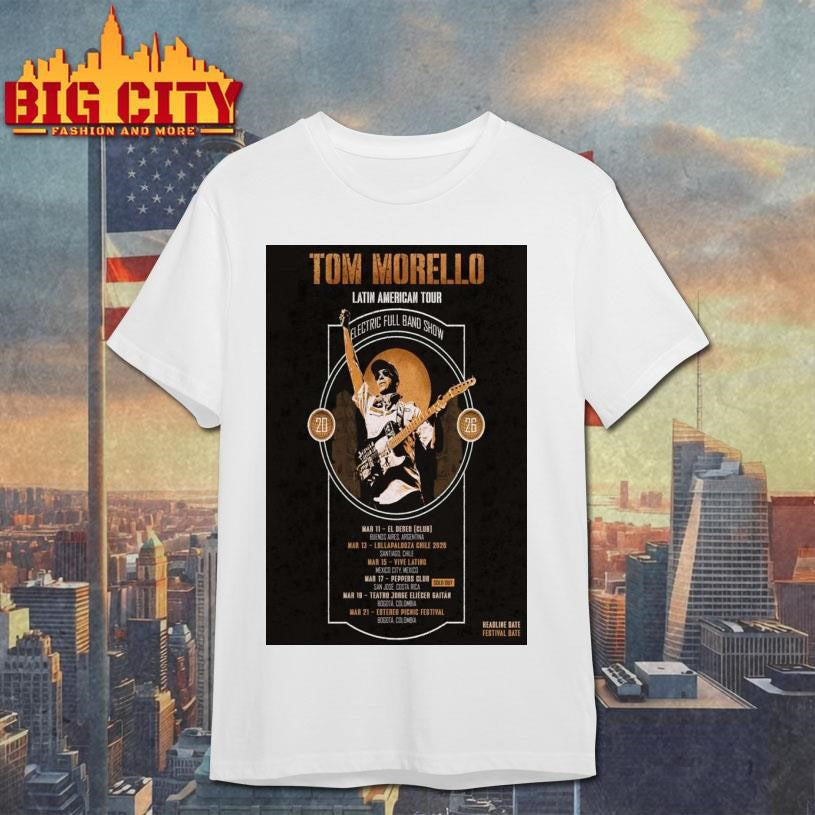 Tom Morello Latin American Tour 2026 Poster Shirt