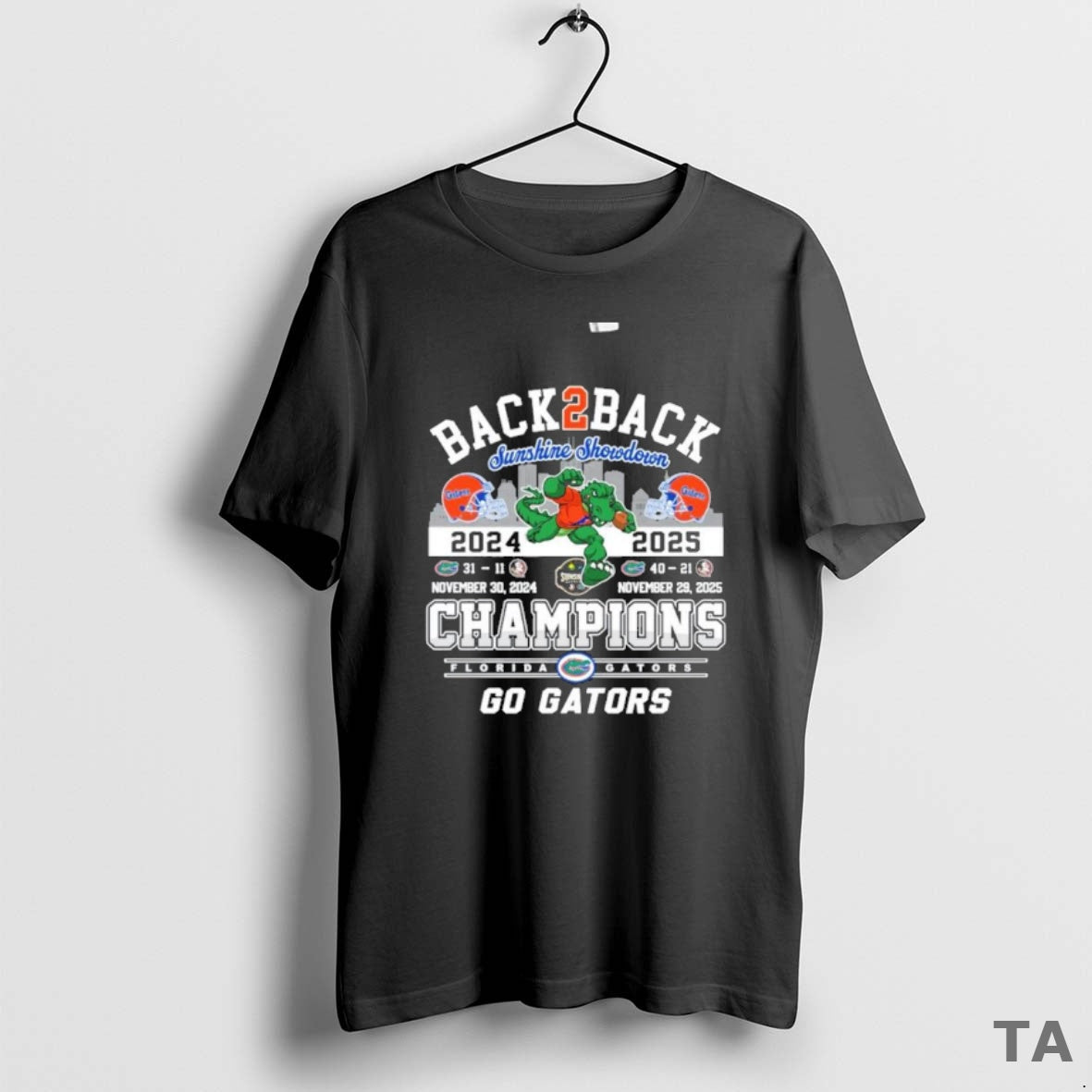 Top Florida Gators Beat Seminoles Again Sunshine Showdown Champions Back 2 Back T-Shirts
